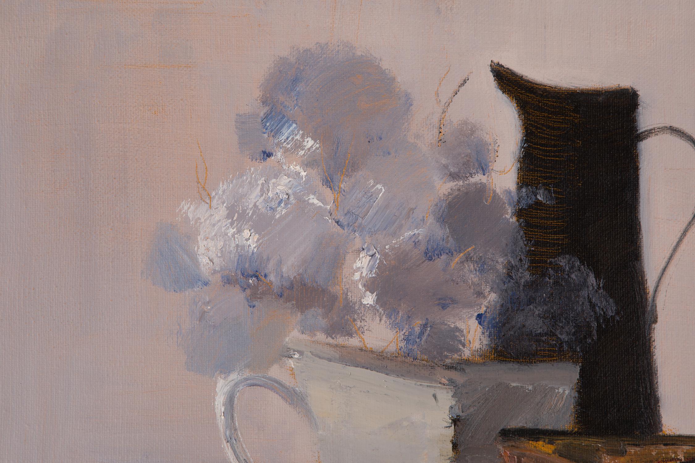 Pengfei Wu Stillleben, Original, Öl auf Leinwand, „Flaschen“ im Angebot 1