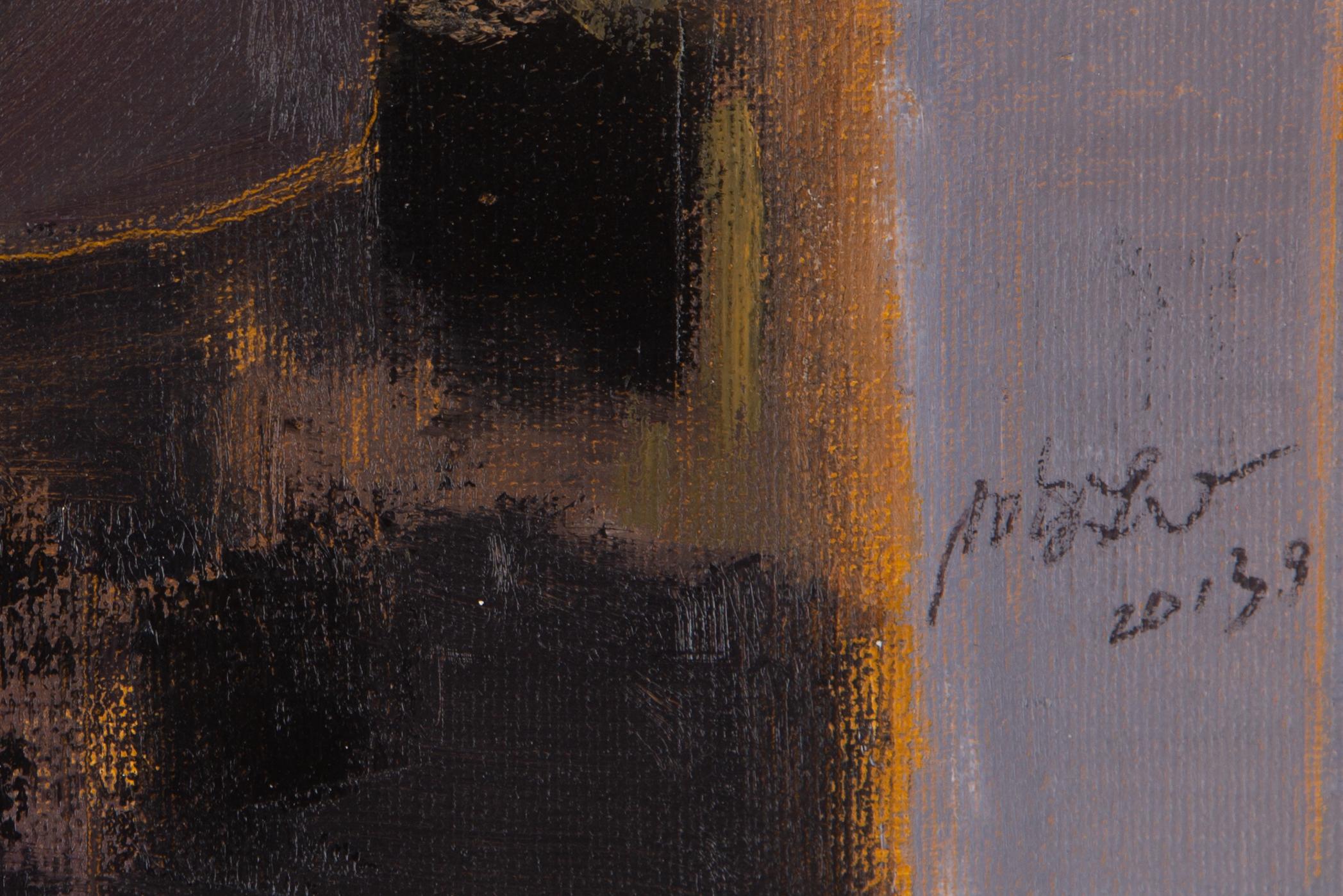 Pengfei Wu Stillleben, Original, Öl auf Leinwand, „Flaschen“ im Angebot 6