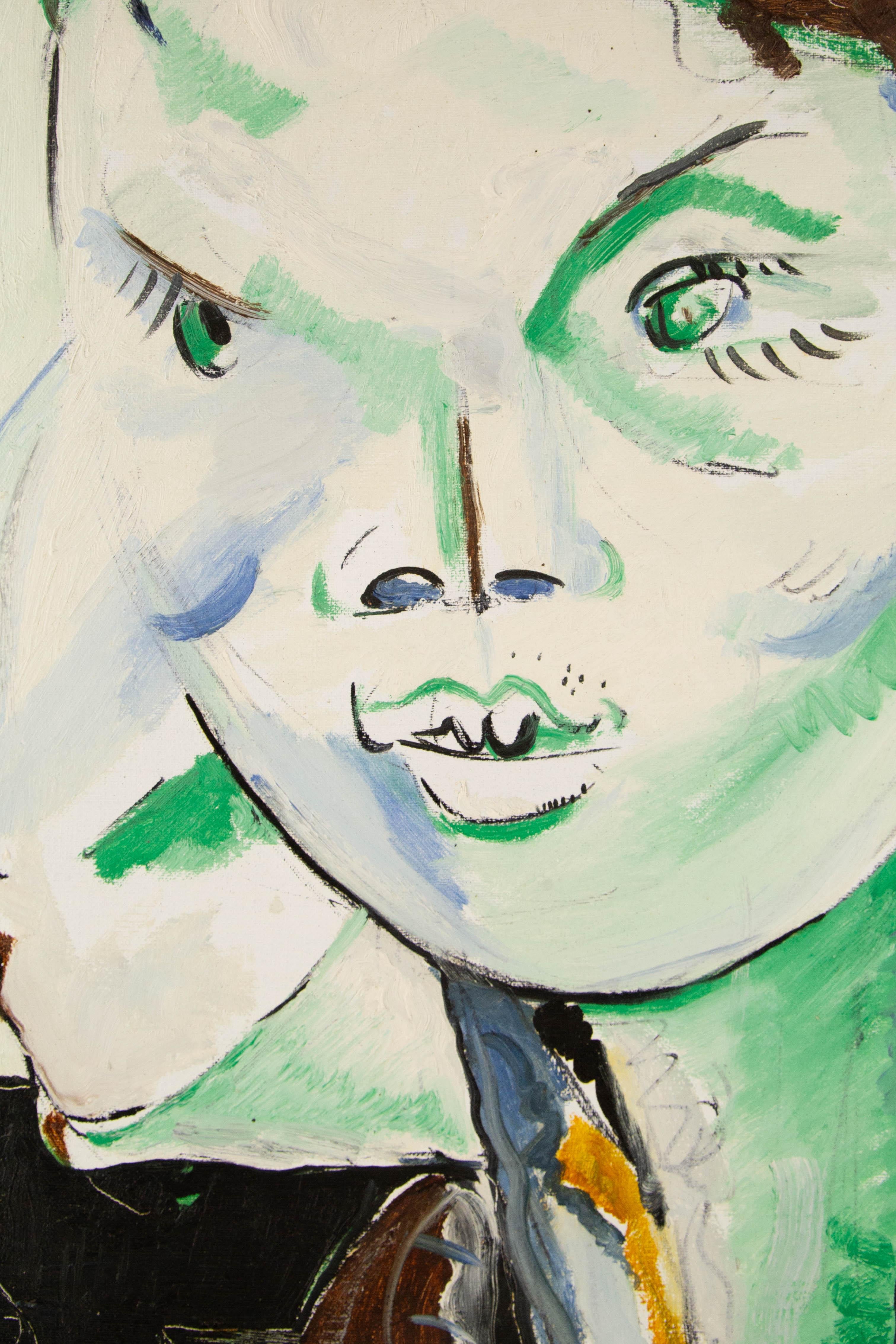 Pengfei Yan Cubismo Pittura ad olio originale 