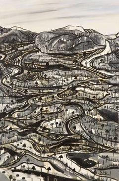 PengFei Yan Landschaft, Original, Öl auf Leinwand, „Monochrome Welt 1“, PengFei Yan