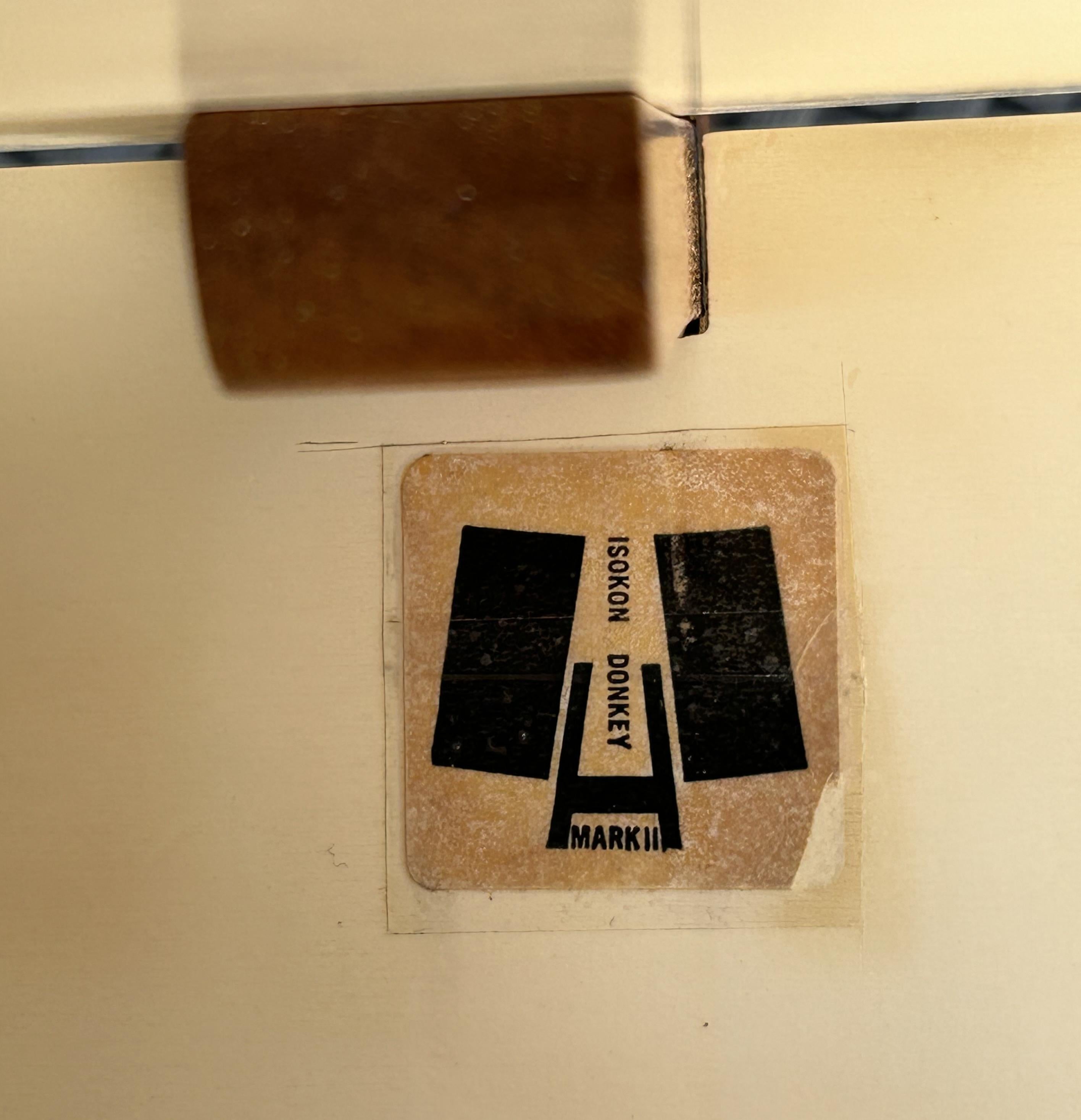 A completely original untouched Isokon Donkey (small bookshelf) by Ernest Race, not restored, structurally very sound, some small blemishes to the paint as should be expected after 60 odd years of use.
