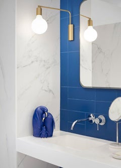 Lladró Penguin Family Sculpture, Limited Edition, Blue and Gold