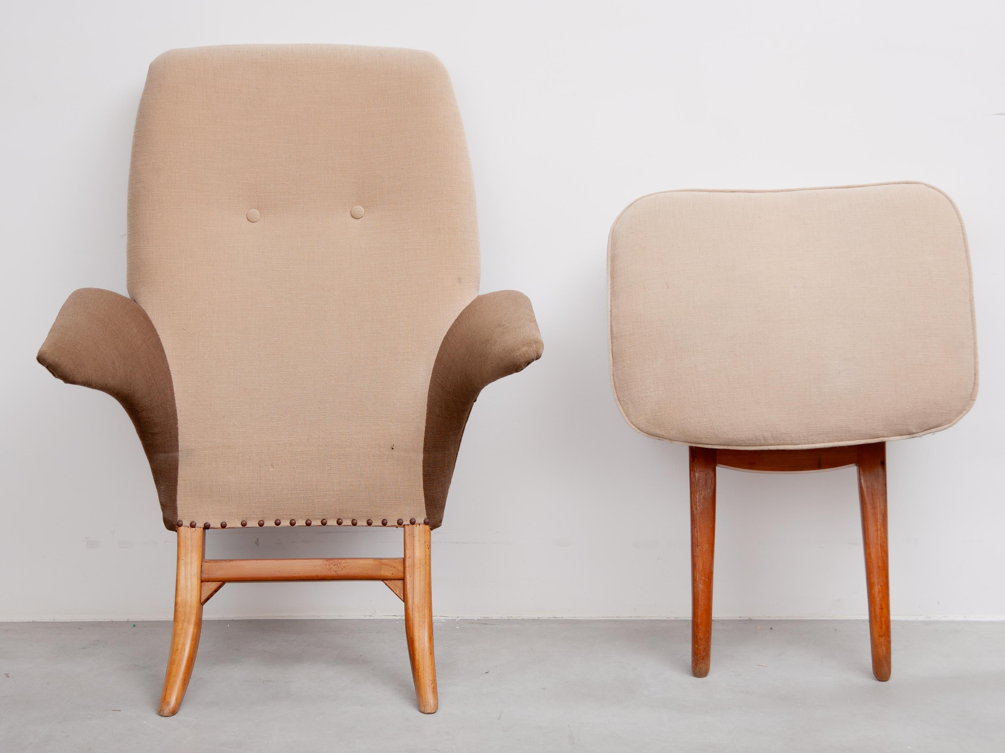 Mid-Century Modern Penguin Lounge Arm Chair by Theo Ruth for Dutch Manufacturer Artifort For Sale