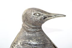 Penguin Mauro Manetti Silver Plate Insulated Ice Bucket Mid-Century Modern Italy