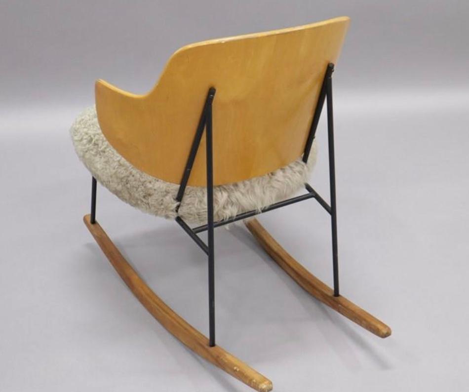Steel Penguin Rocking Chair by Ib Kofod-Larsen For Sale