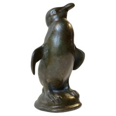 Penguin Sculpture in Patinated Bronze, 1930s