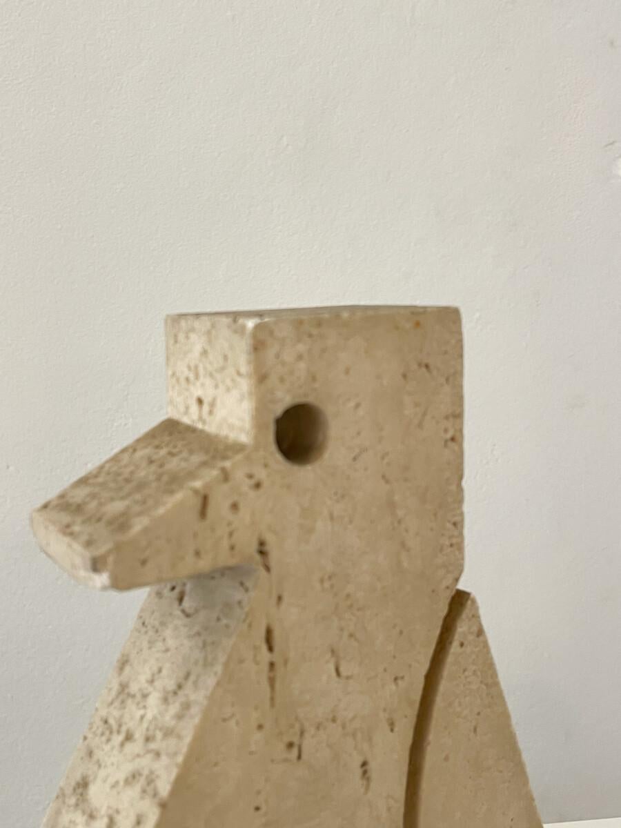 Penguin Travertine Sculpture by Fratelli Mannelli, Italy, 1970s