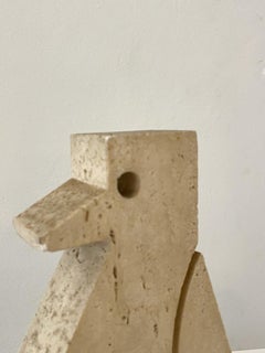 Penguin Travertine Sculpture by Fratelli Mannelli, Italy,  1970s