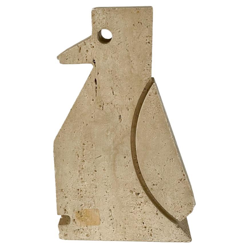 Penguin Travertine Sculpture by Fratelli Mannelli, Italy,  1970s