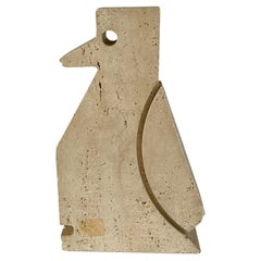 Penguin Travertine Sculpture by Fratelli Mannelli, Italy,  1970s