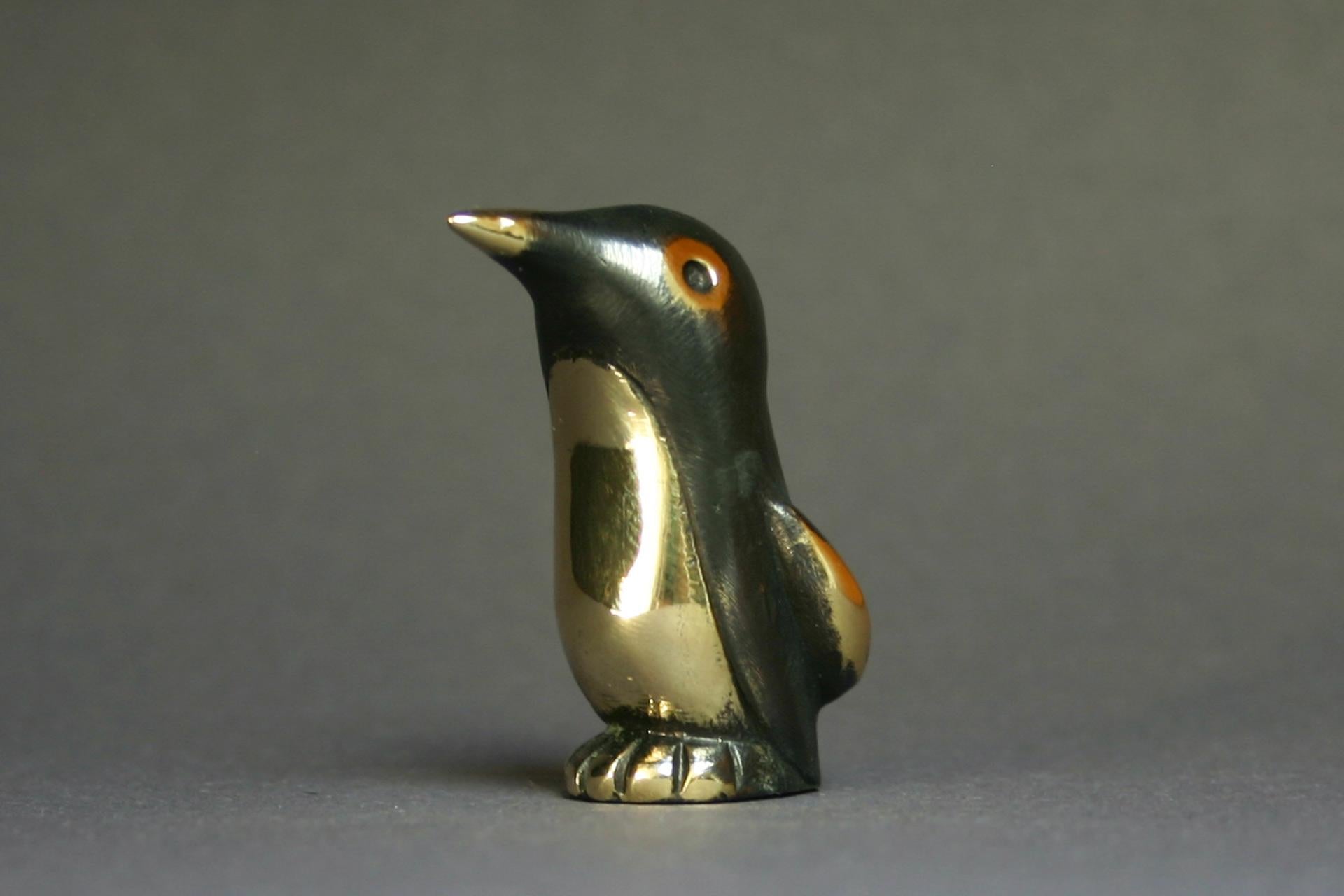 Mid-Century Modern PENGUIN Walter Bosse figurines brass patinated new Vienna Austria TALISMAN