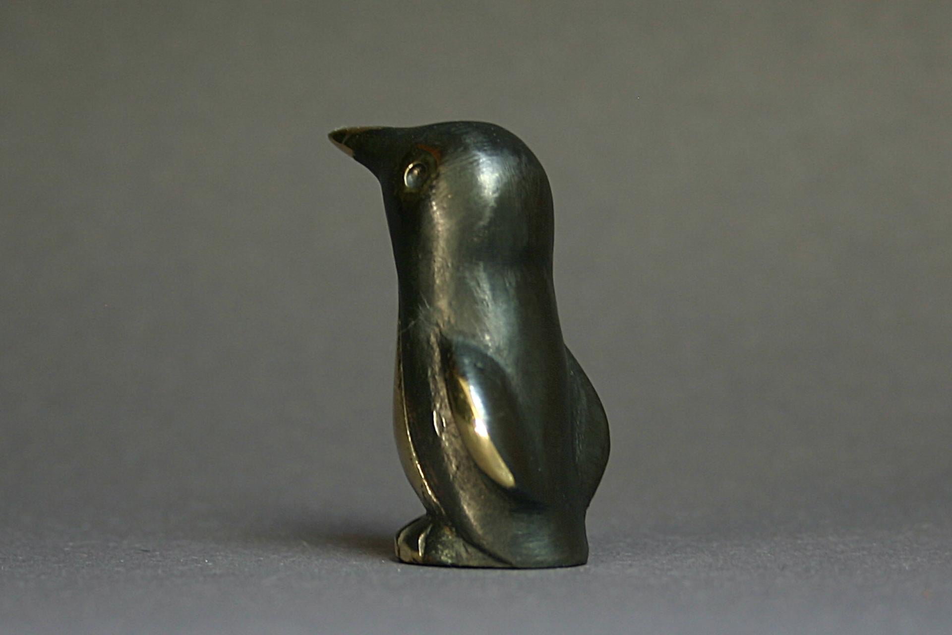 Austrian PENGUIN Walter Bosse figurines brass patinated new Vienna Austria TALISMAN
