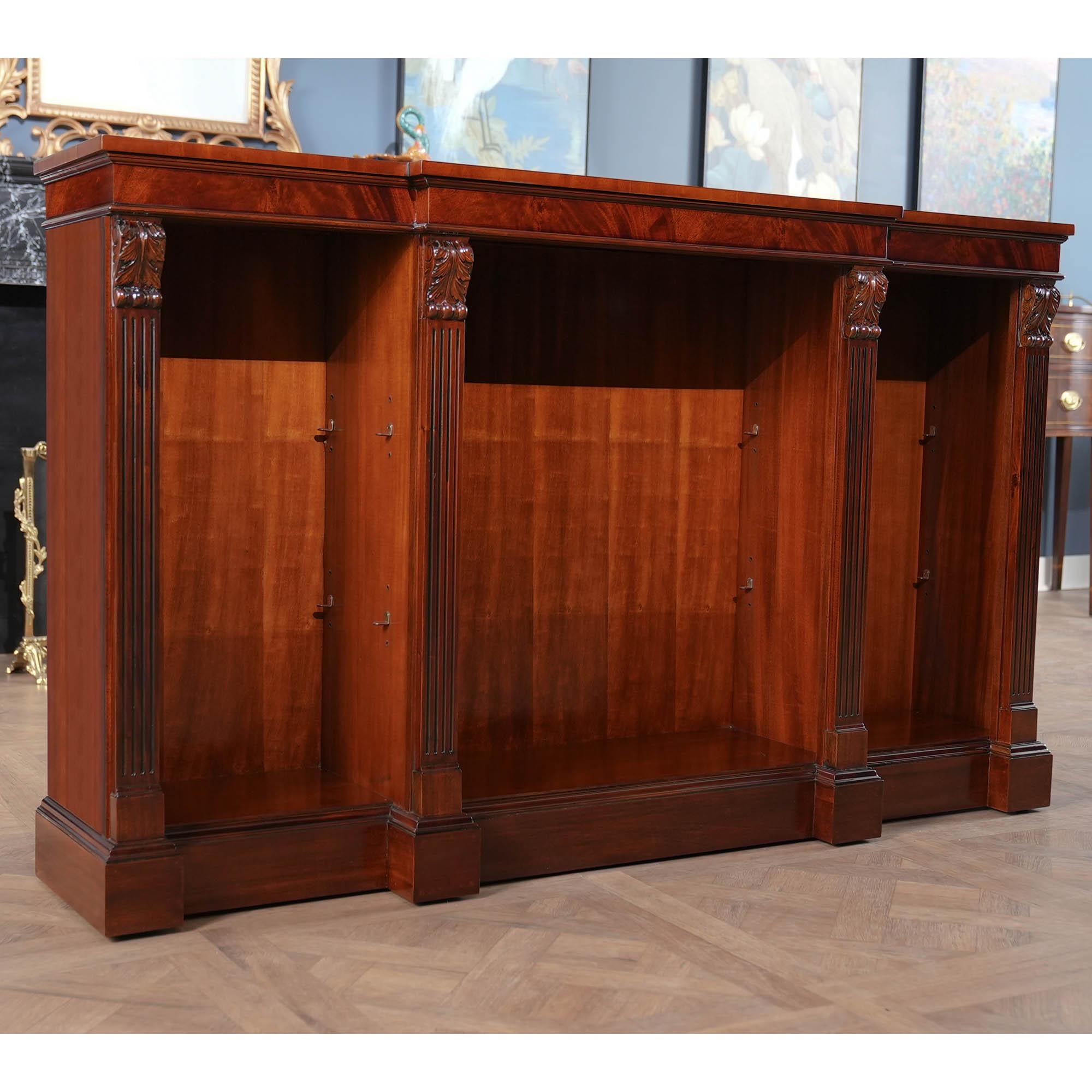 Hand-Carved Penhurst Mahogany Bookcase For Sale
