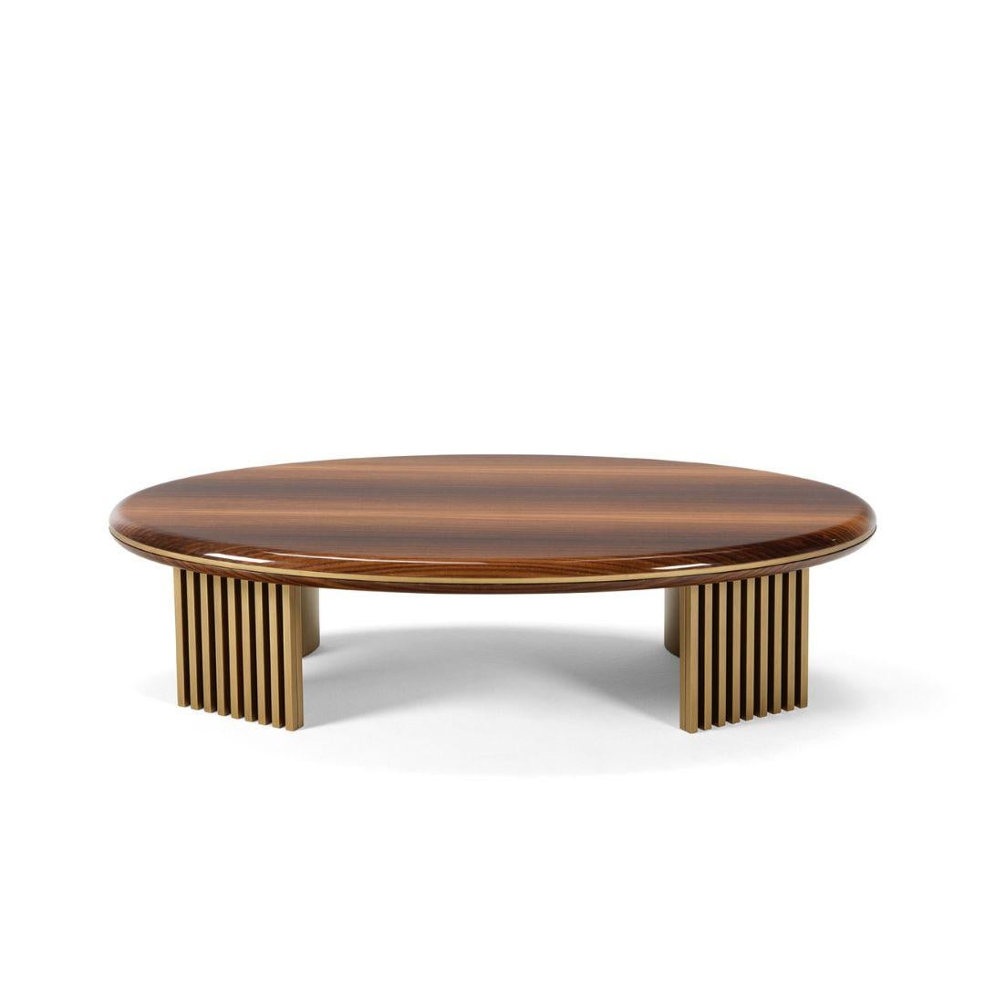 The PENINSULA coffee table stands out with its majestic, slatted structure and a beautiful oval-shaped top.
With its soft angles and clean silhouette, this modern side table creates a serene space of style and classic.
Its unique and beautiful form