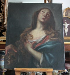 Penitent Magdalene oil painting, late 17th century, Italian baroque style