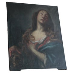 Penitent Magdalene oil painting, late 17th century, Italian baroque style