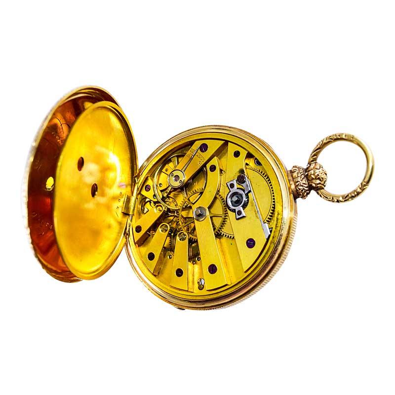 Penlington 18Kt. Solid Gold Keywinding Pocket Watch 1850's Breguet Style For Sale 5