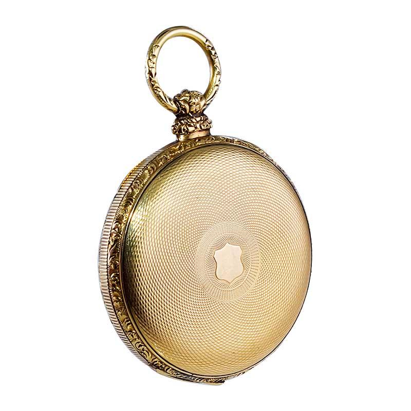 Penlington 18Kt. Solid Gold Keywinding Pocket Watch 1850's Breguet Style For Sale 7
