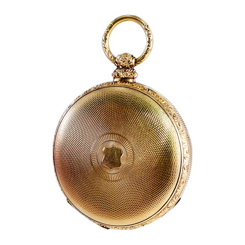 Penlington 18Kt. Solid Gold Keywinding Pocket Watch 1850's Breguet Style For Sale 9