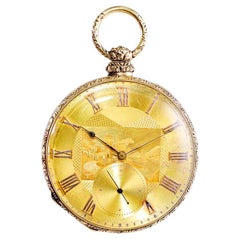Penlington 18Kt. Taschenuhr aus massivem Gold mit Schlüsselanhänger im Breguet-Stil 1850er Jahre