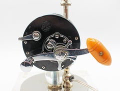 Penn "Long Beach" No 66 Chrome & Bakelite Fishing Reel Lamp