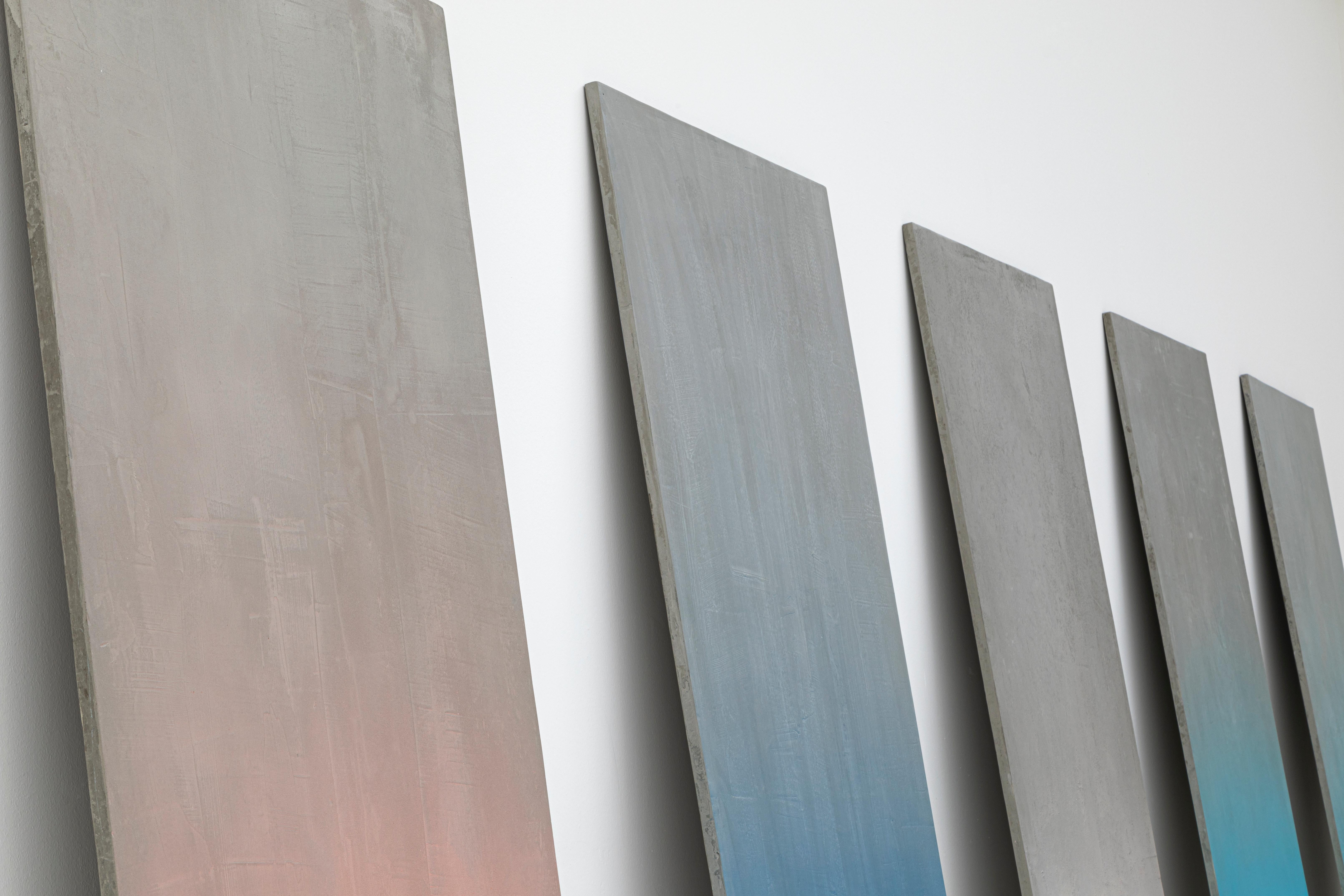 Pennacchio Argentato, Slab Charge, 2011 - ongoing, mixed material, blue 2