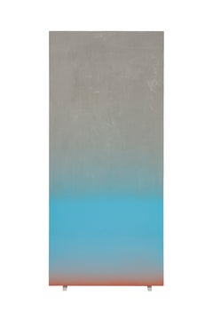 Used Pennacchio Argentato, Slab Charge, 2011 -ongoing, mixed material, red-light blue