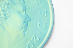 Pennacchio Argentato, The Algorithm Dream, 2020, sculpture, blue, green, coin
