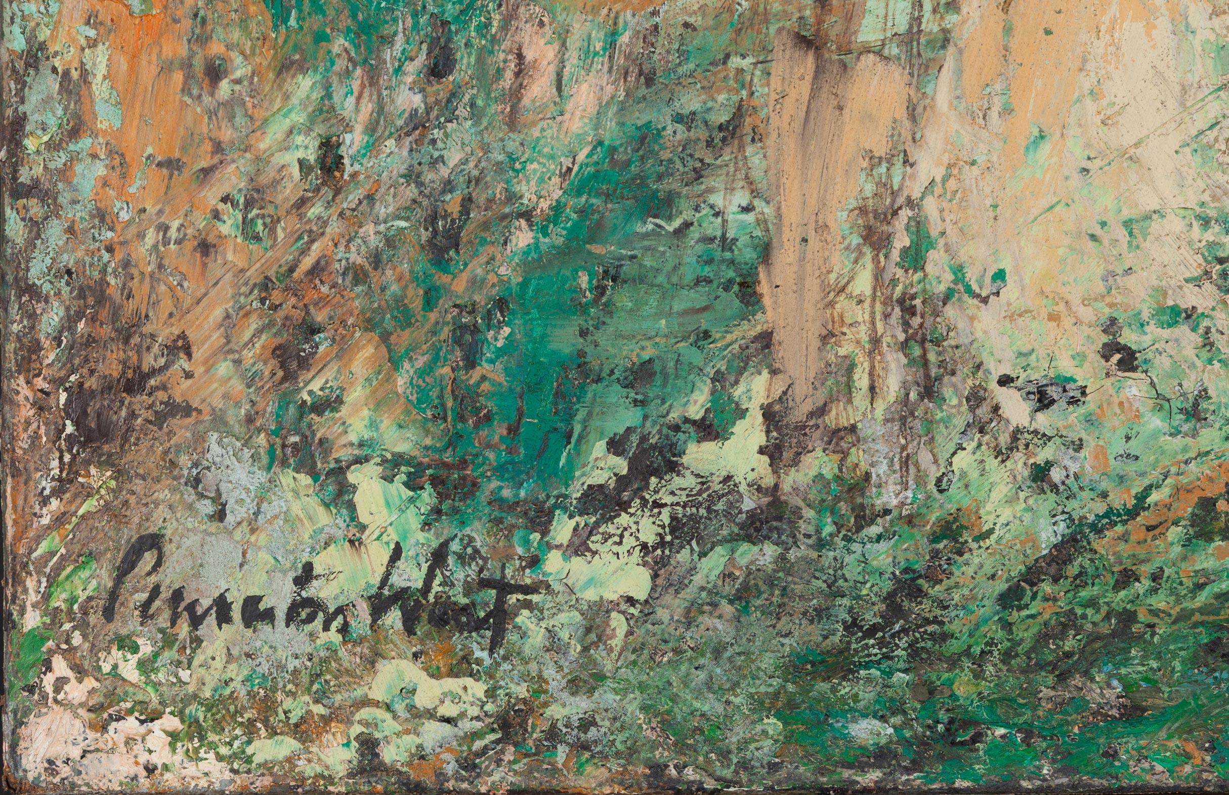 Abstract Composition - Beige Abstract Painting by Pennerton West