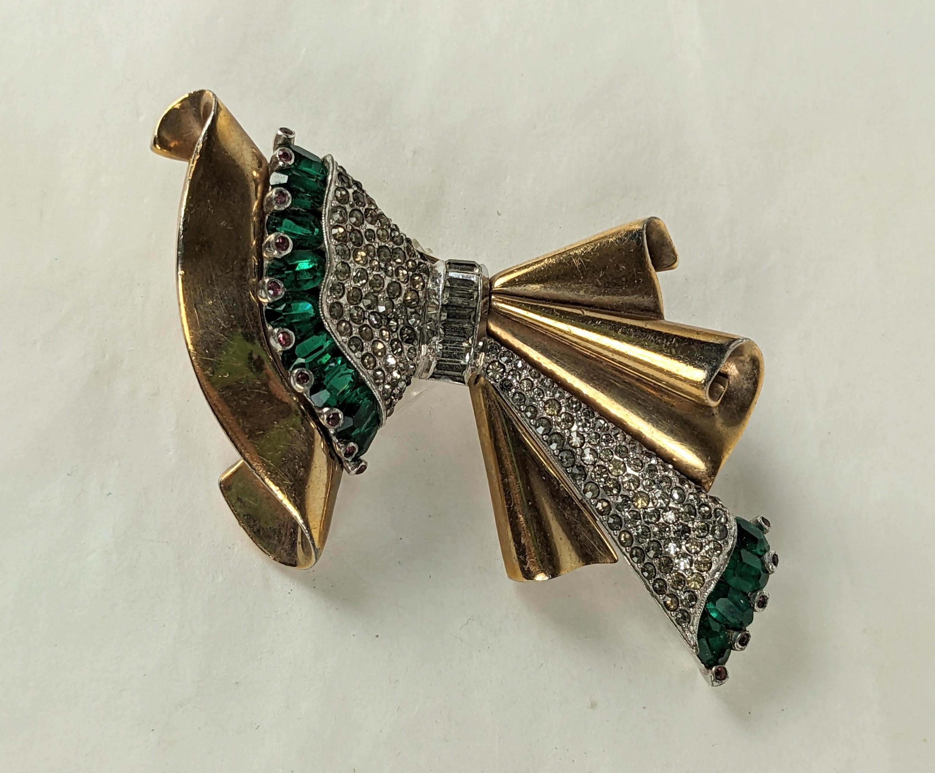 Pennino Retro Gathered Bow Brooch In Good Condition For Sale In New York, NY