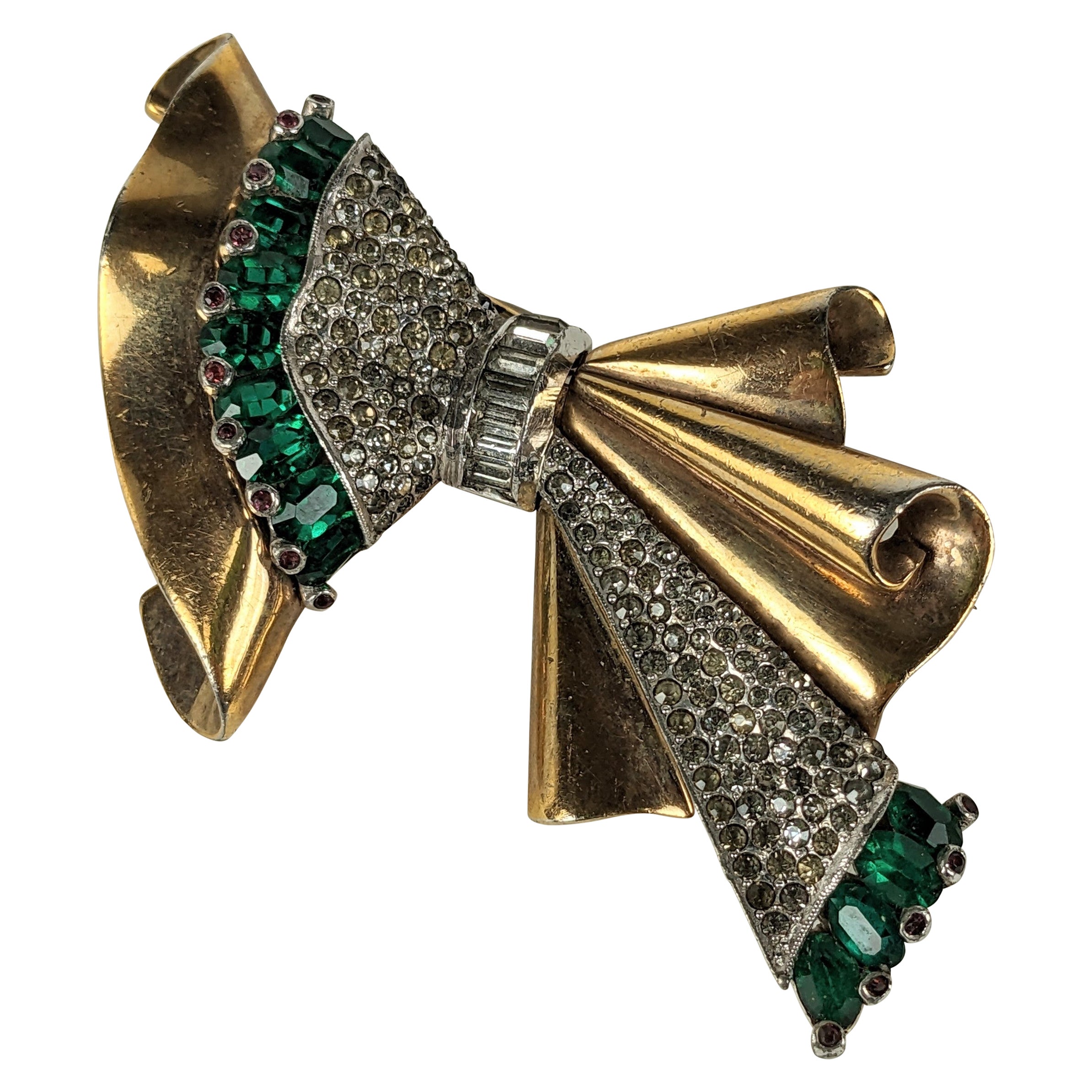 Pennino Retro Gathered Bow Brooch