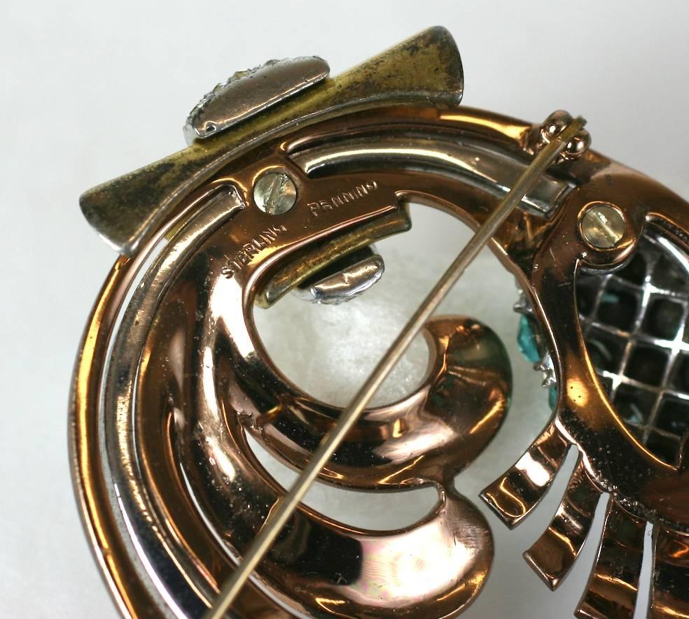 Pennino Retro Swirl Brooch In Excellent Condition For Sale In New York, NY
