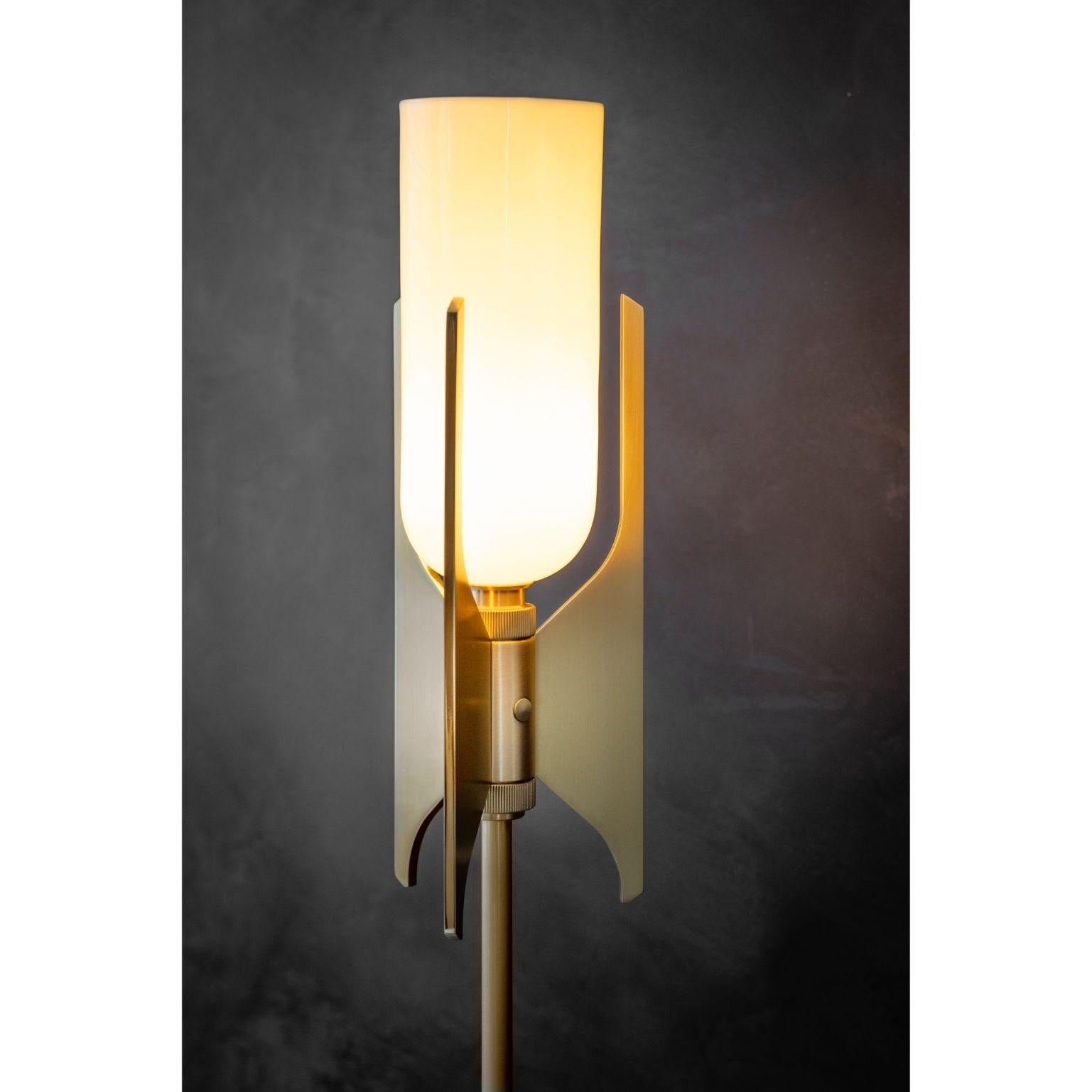 British Pennon Floor Lamp, Brass by Bert Frank For Sale