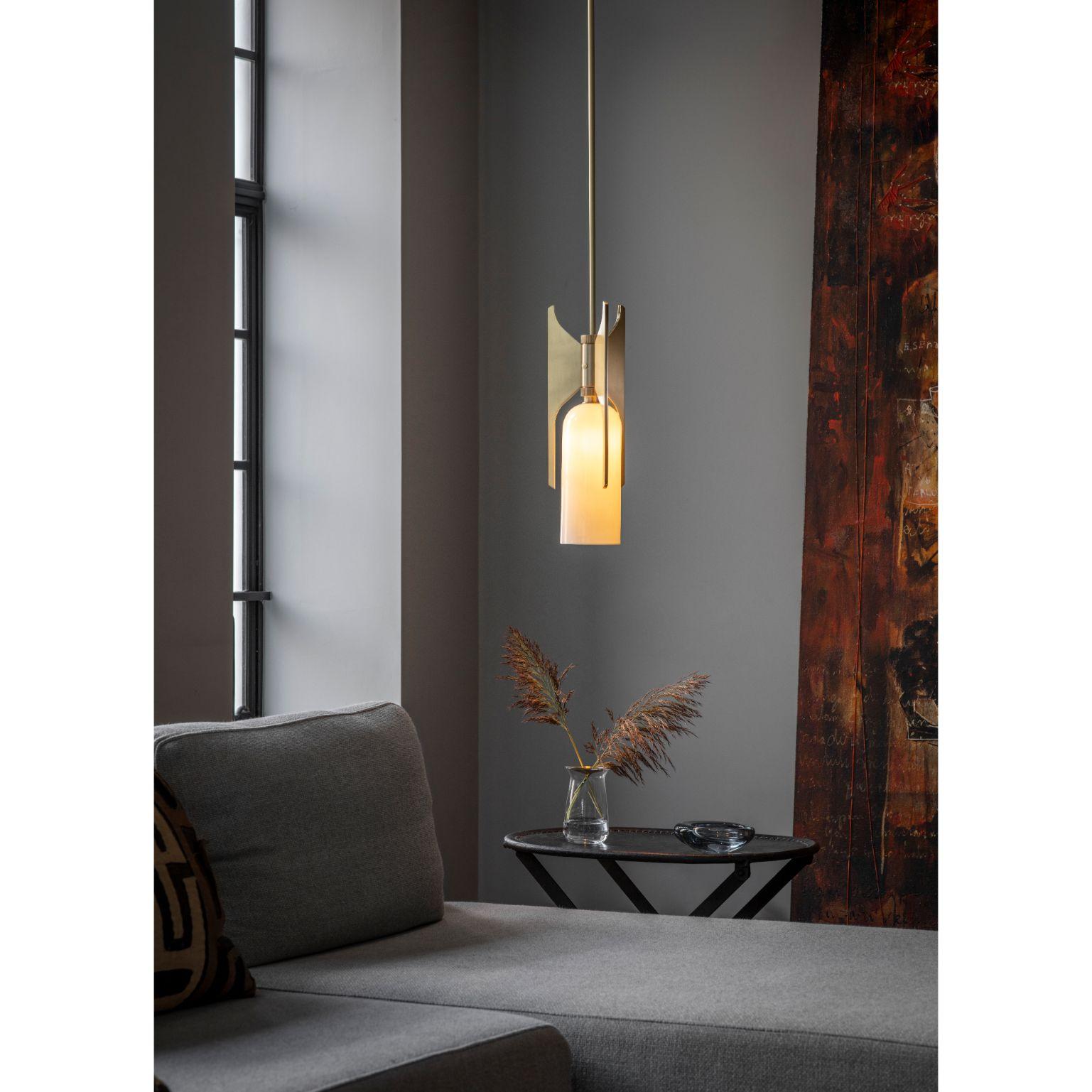 Lampada a sospensione Pennon, Ottone di Bert Frank in vendita 1