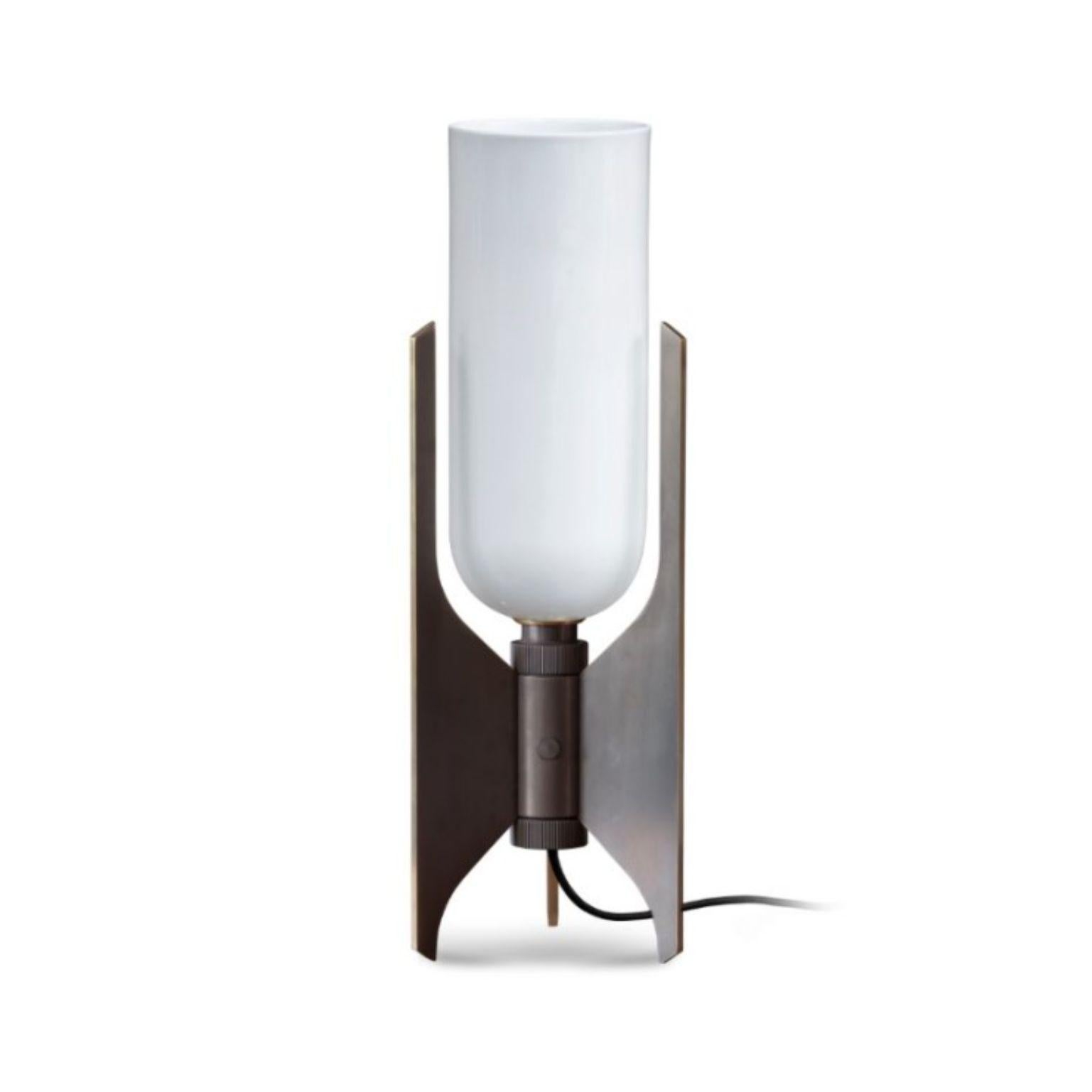 Modern Pennon Table Lamp, Bronze by Bert Frank