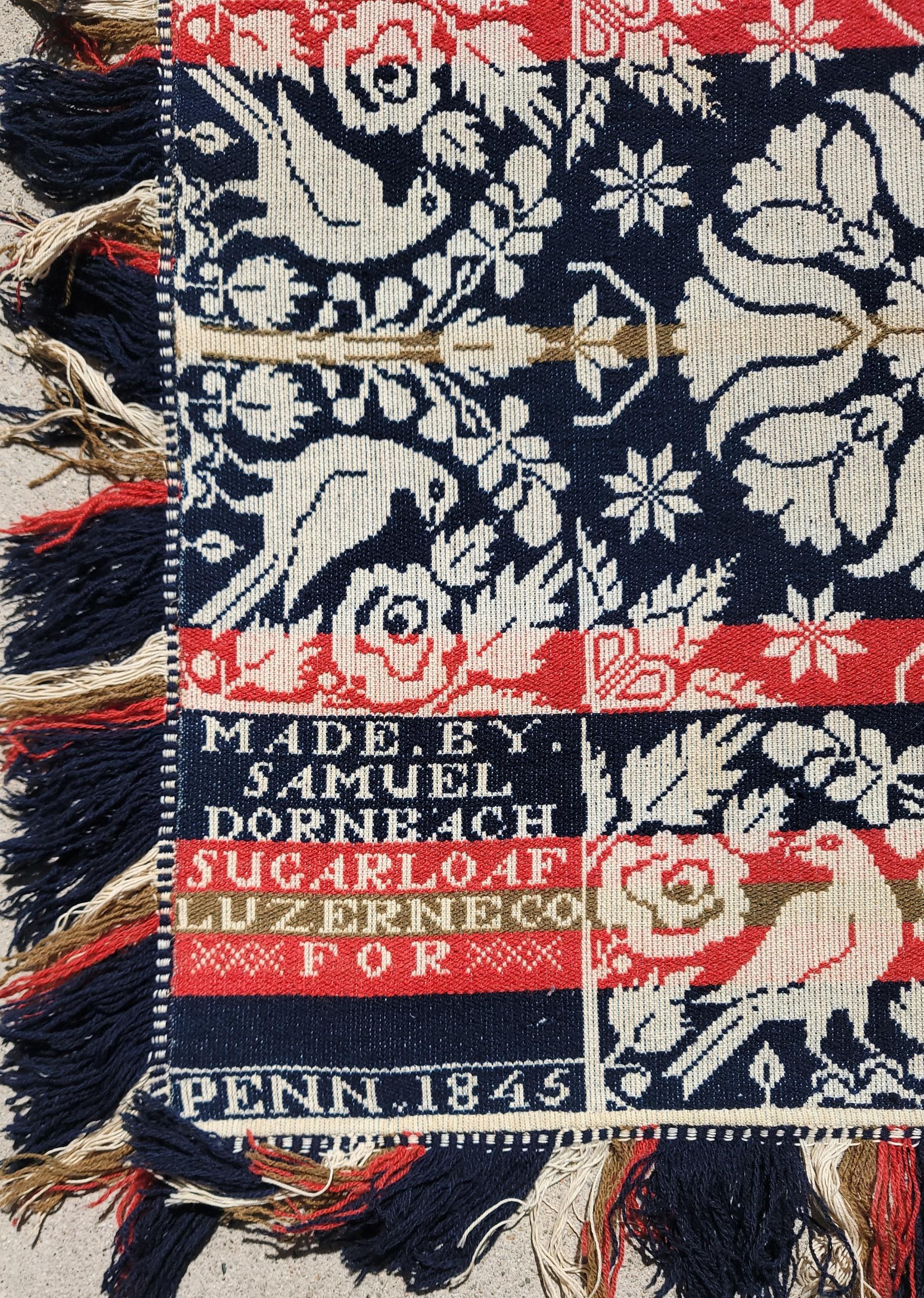 antique woven coverlet