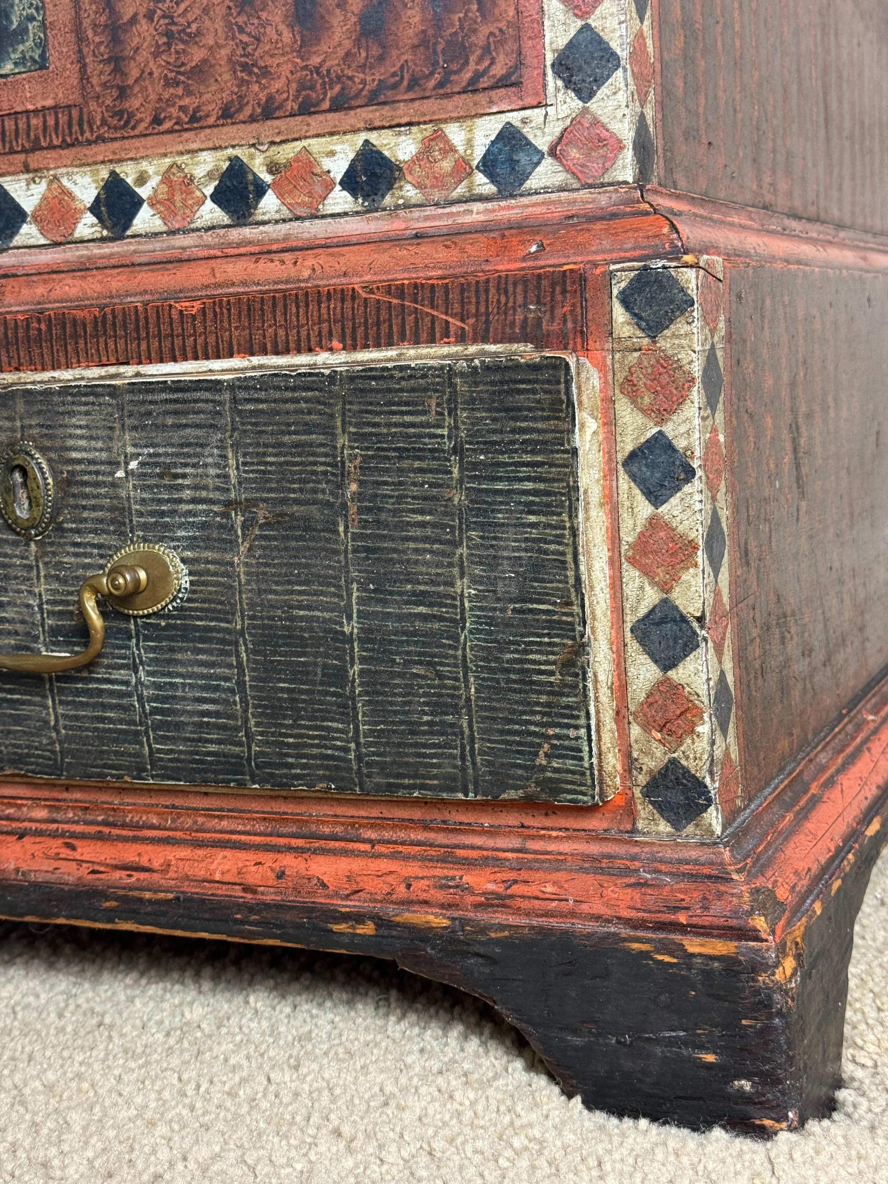 Pennsylvania Dower Chest with drawers and tombstone panels For Sale 6