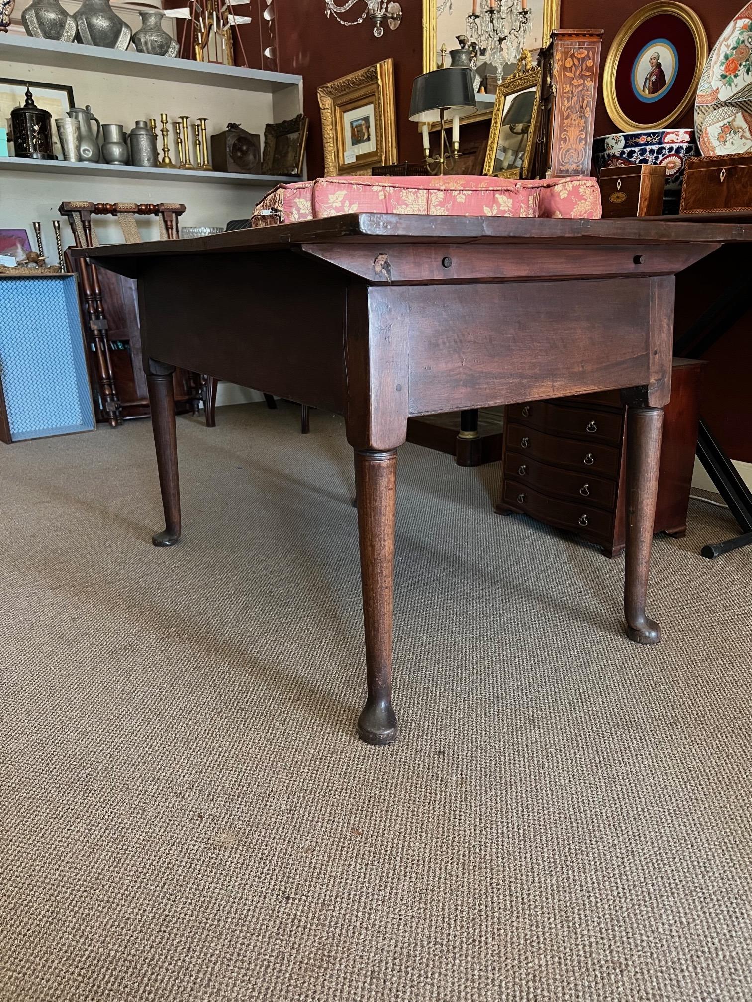 American Pennsylvania Dutch Pin Top Work Table 18th Century For Sale