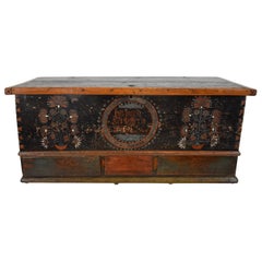 Pennsylvania German Painted and Decorated Chest over Three Drawers