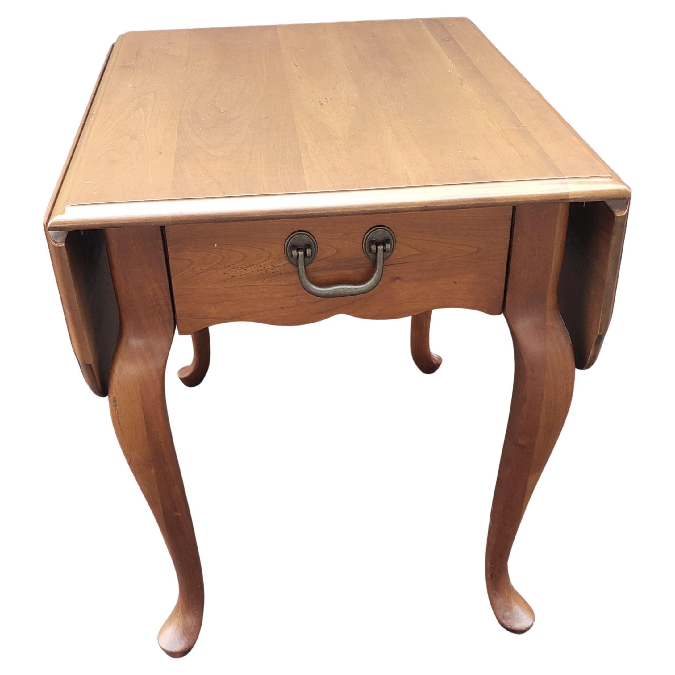 Pennsylvania House Cherry Drop Leaf Penbroke Side Table For Sale