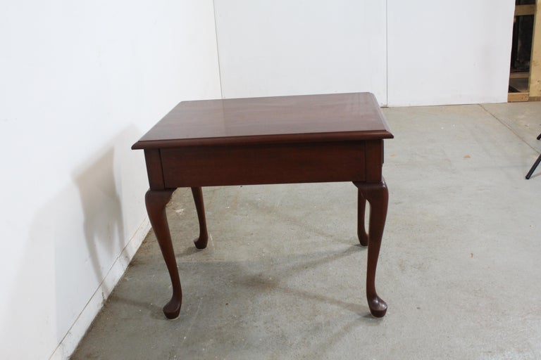 Pennsylvania House Cherry Queen Anne End Table with Drawer at 1stDibs