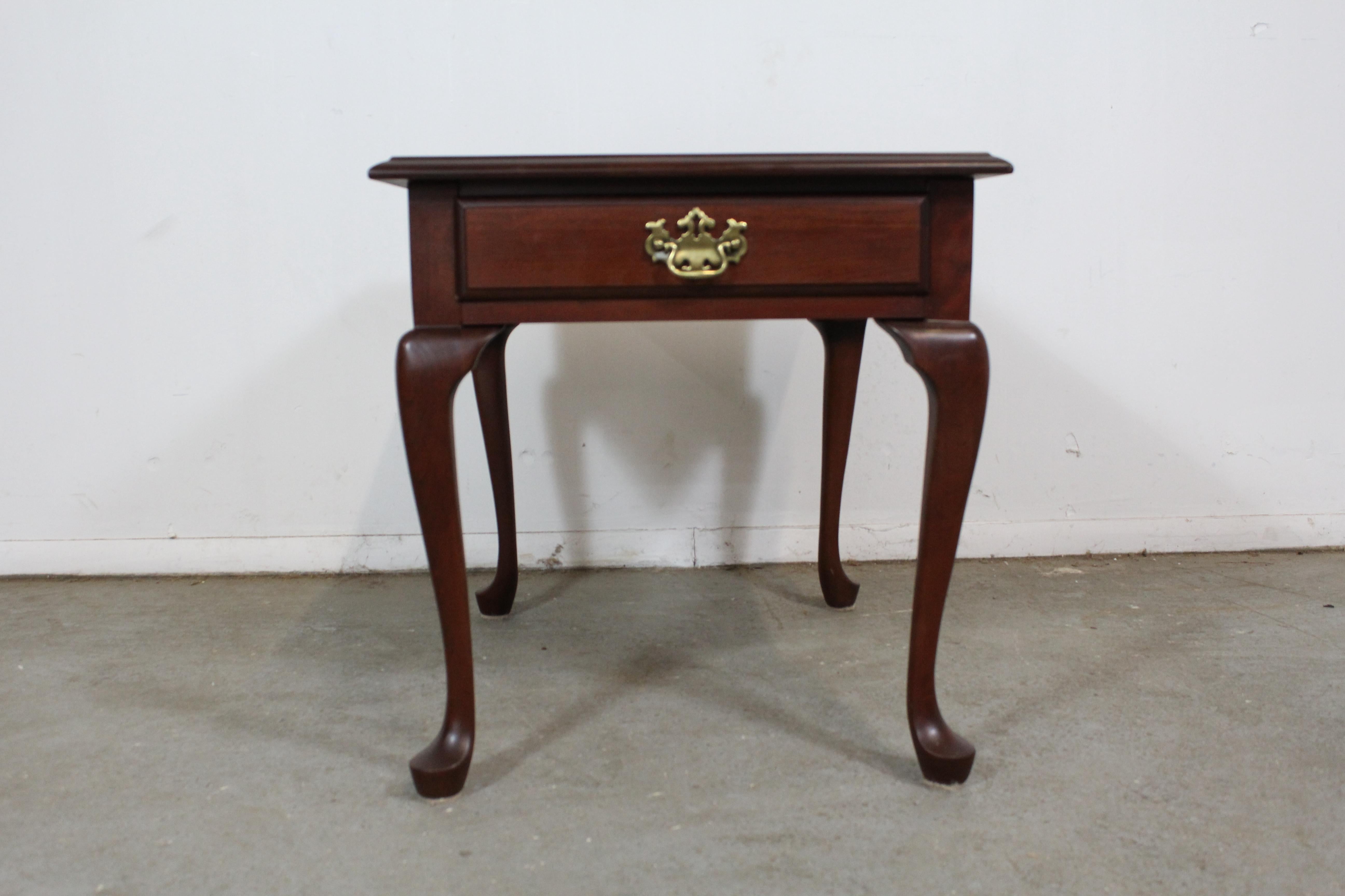 queen anne end tables cherry