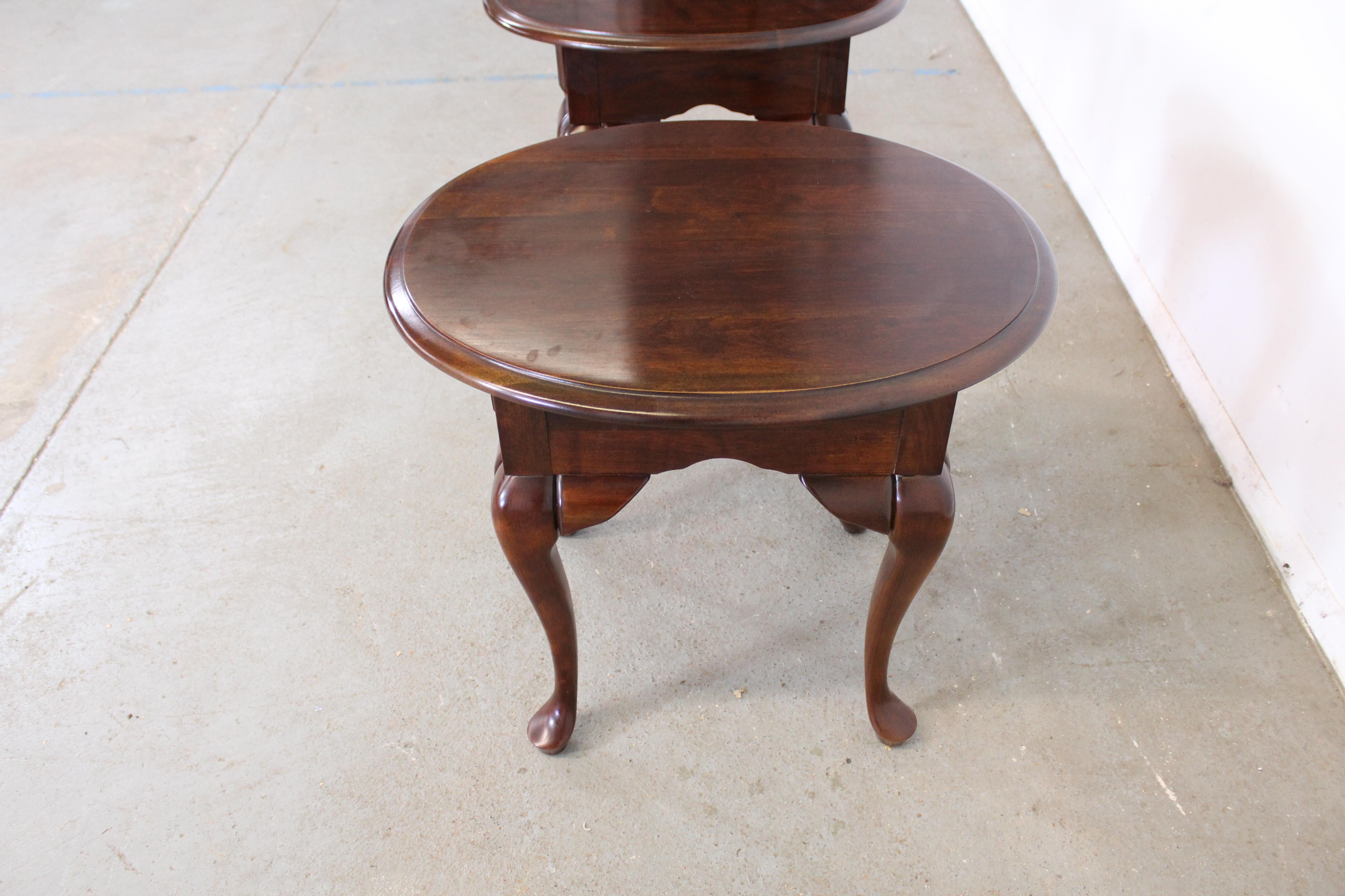 Pennsylvania House Cherry Queen Anne End Tables 1