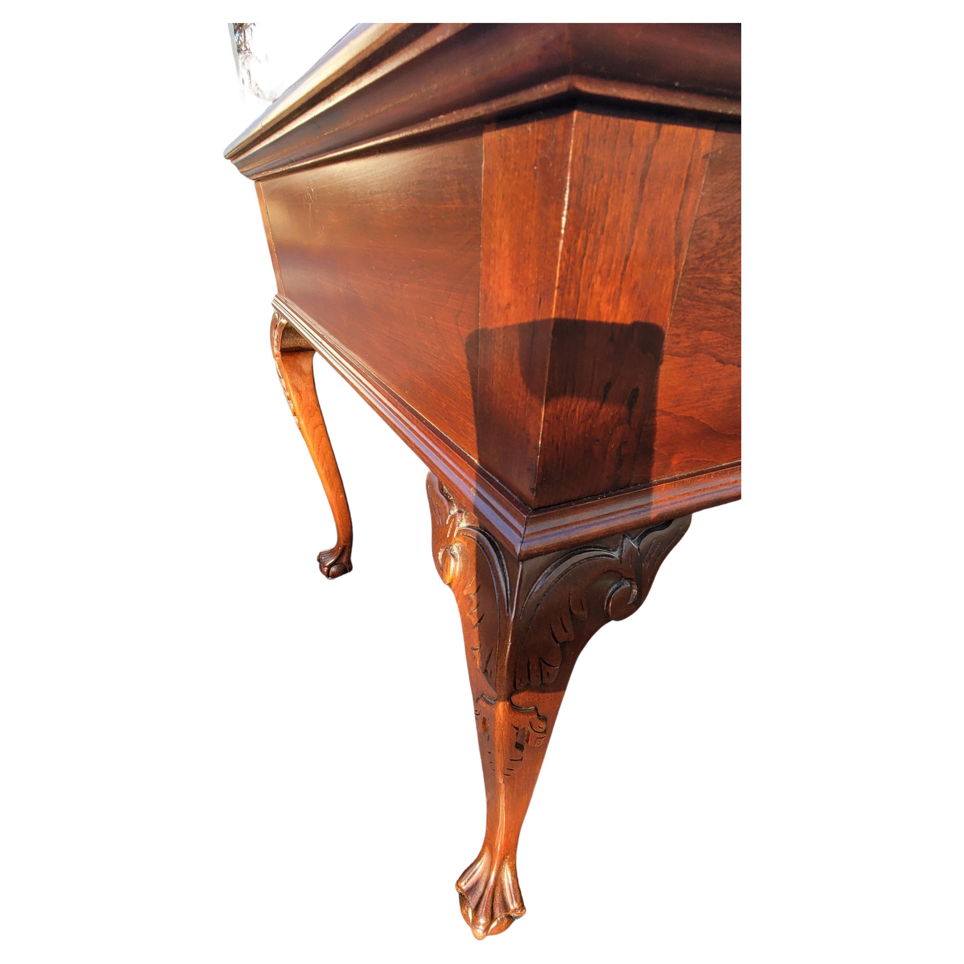 Hardwood Pennsylvania House Chippendale Side Table with Ball & Claw Feet