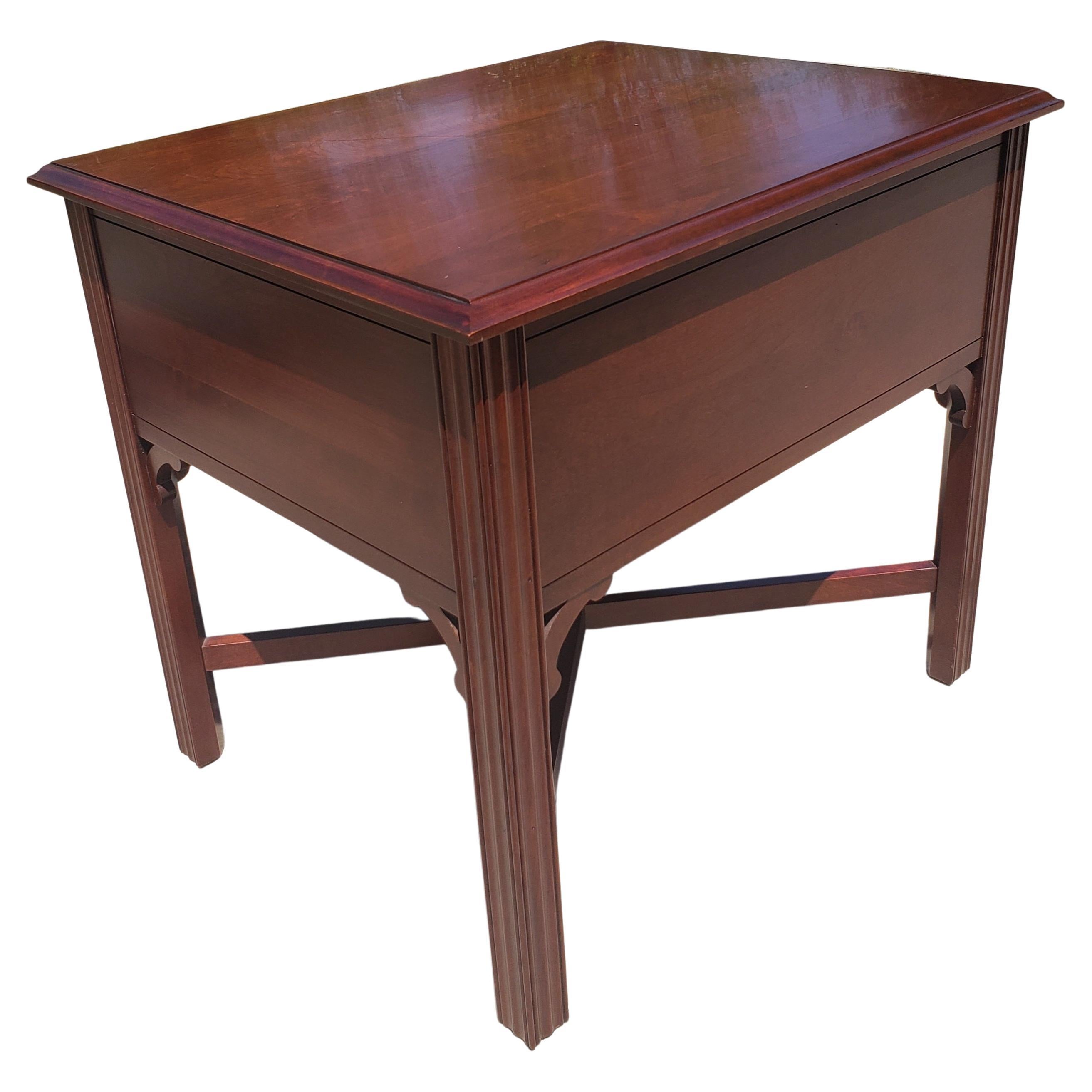 American Pennsylvania House Chippendale Solid Cherry Side Table For Sale