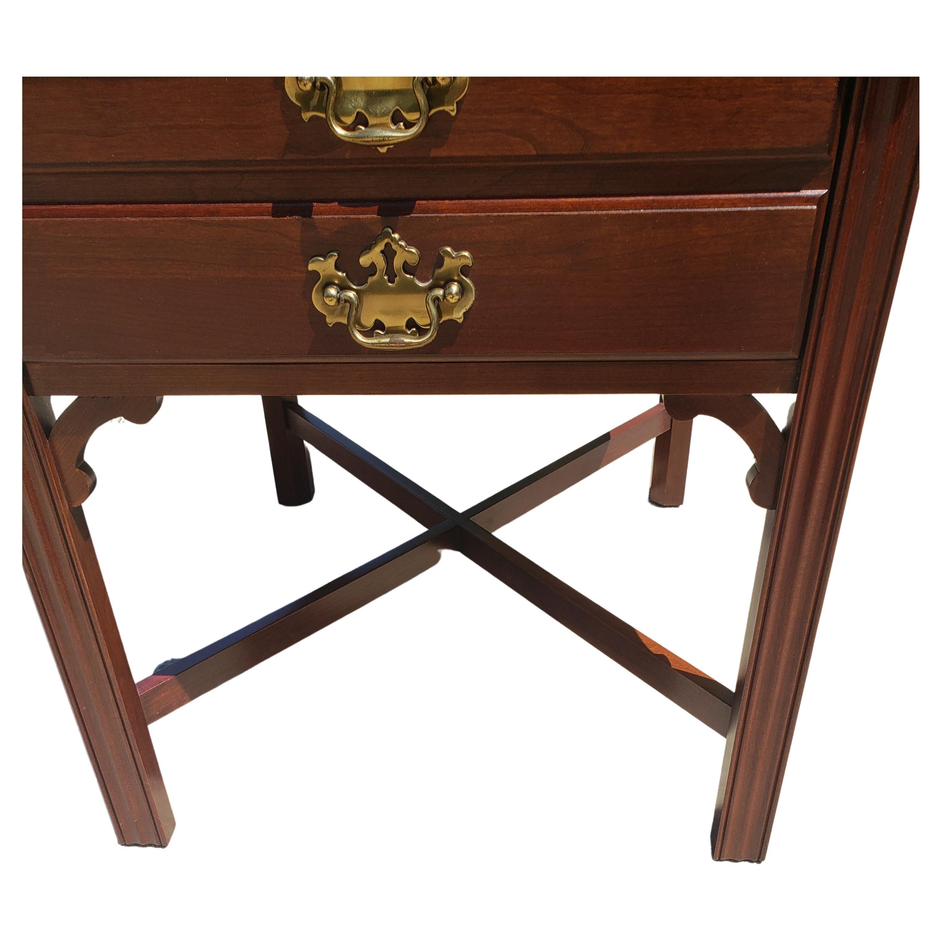 Pennsylvania House Chippendale Solid Cherry Side Table In Good Condition For Sale In Germantown, MD