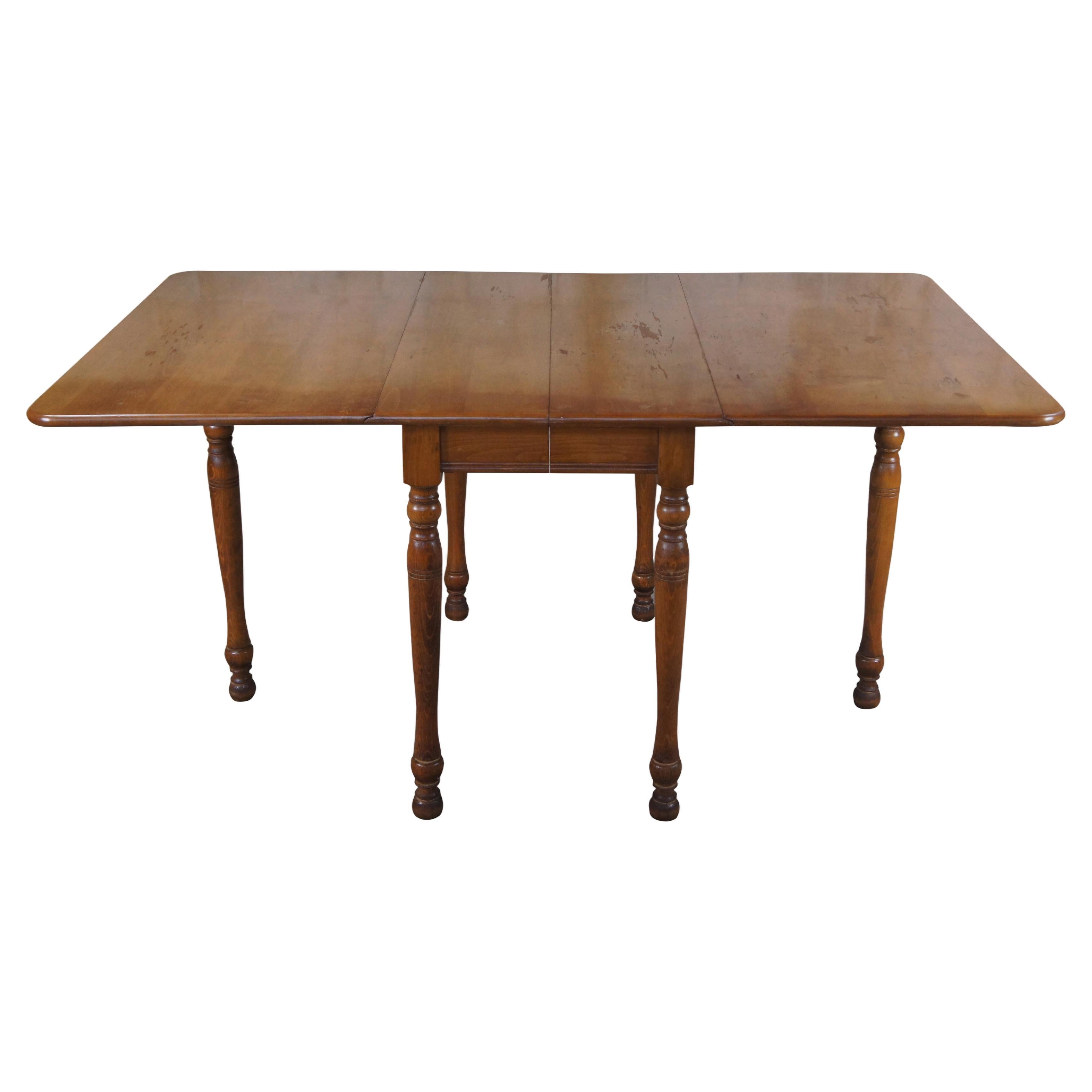 Pennsylvania House Early American Colonial Ahorn Drop Leaf Gateleg Dining Table im Angebot