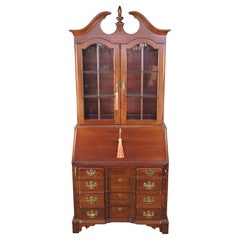 Pennsylvania House English Chippendale Cherry Secretary Writing Desk Bookcase