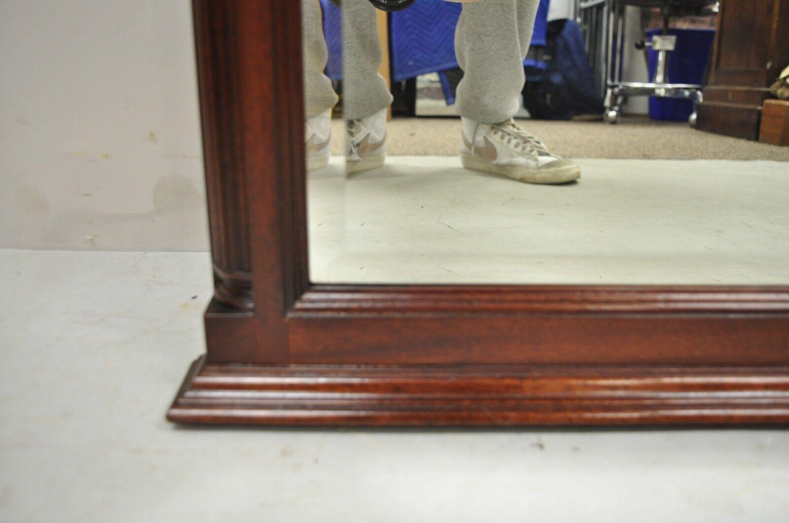 20th Century Pennsylvania House Mahogany Beveled Glass Chippendale Dresser Mirror w/ Finial For Sale