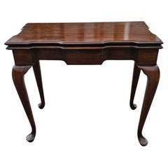 Pennsylvania House Queen Anne Style Cherry Folding Turret-Top Action Game Table